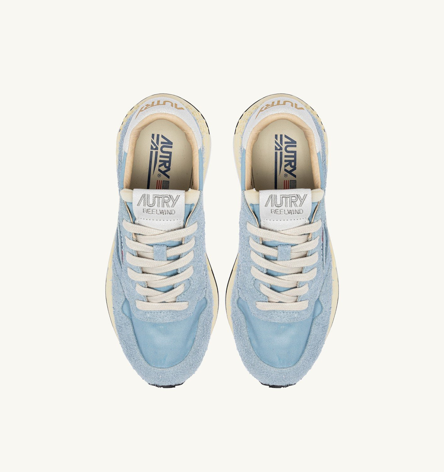 REELWIND LOW SNEAKERS IN CELESTIAL BLUE NYLON AND SUEDE - 5