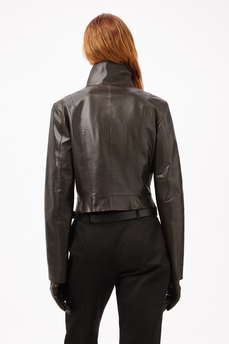 Concealed Jacket Umber Brown Fluid Calfskin 5