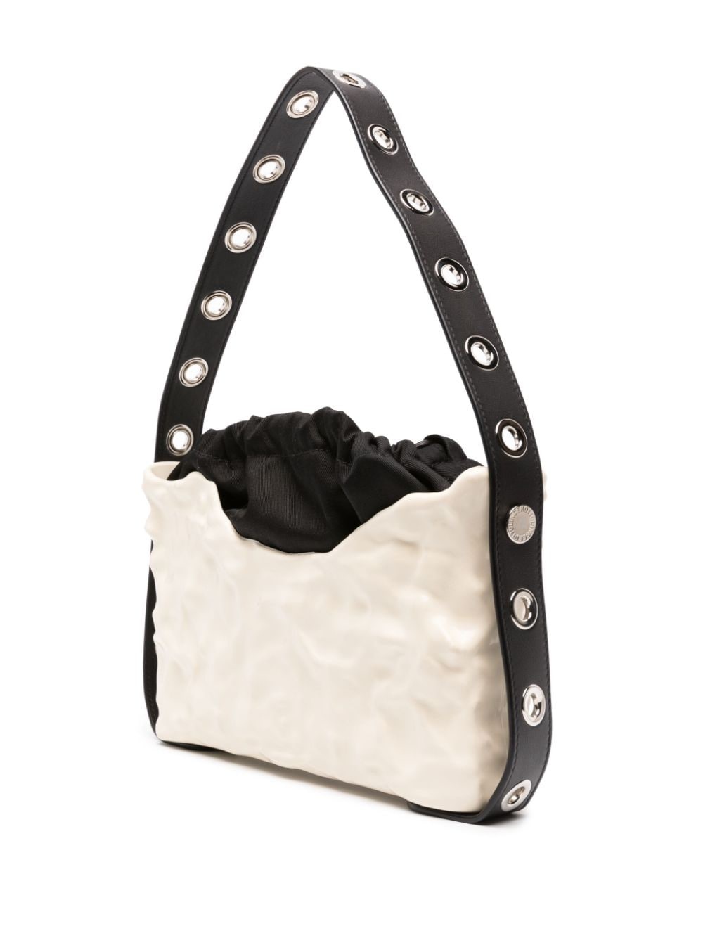 logo-embossed leather shoulder bag - 3