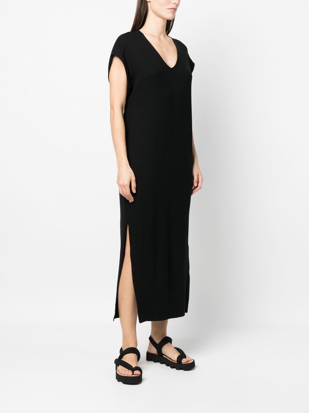 V-neck midi dress - 4