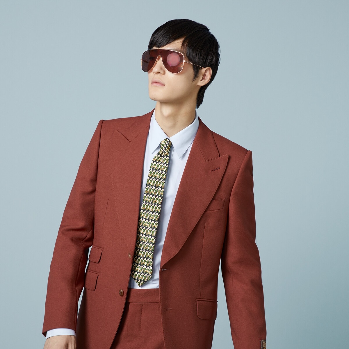 Gucci porter print silk tie - 3