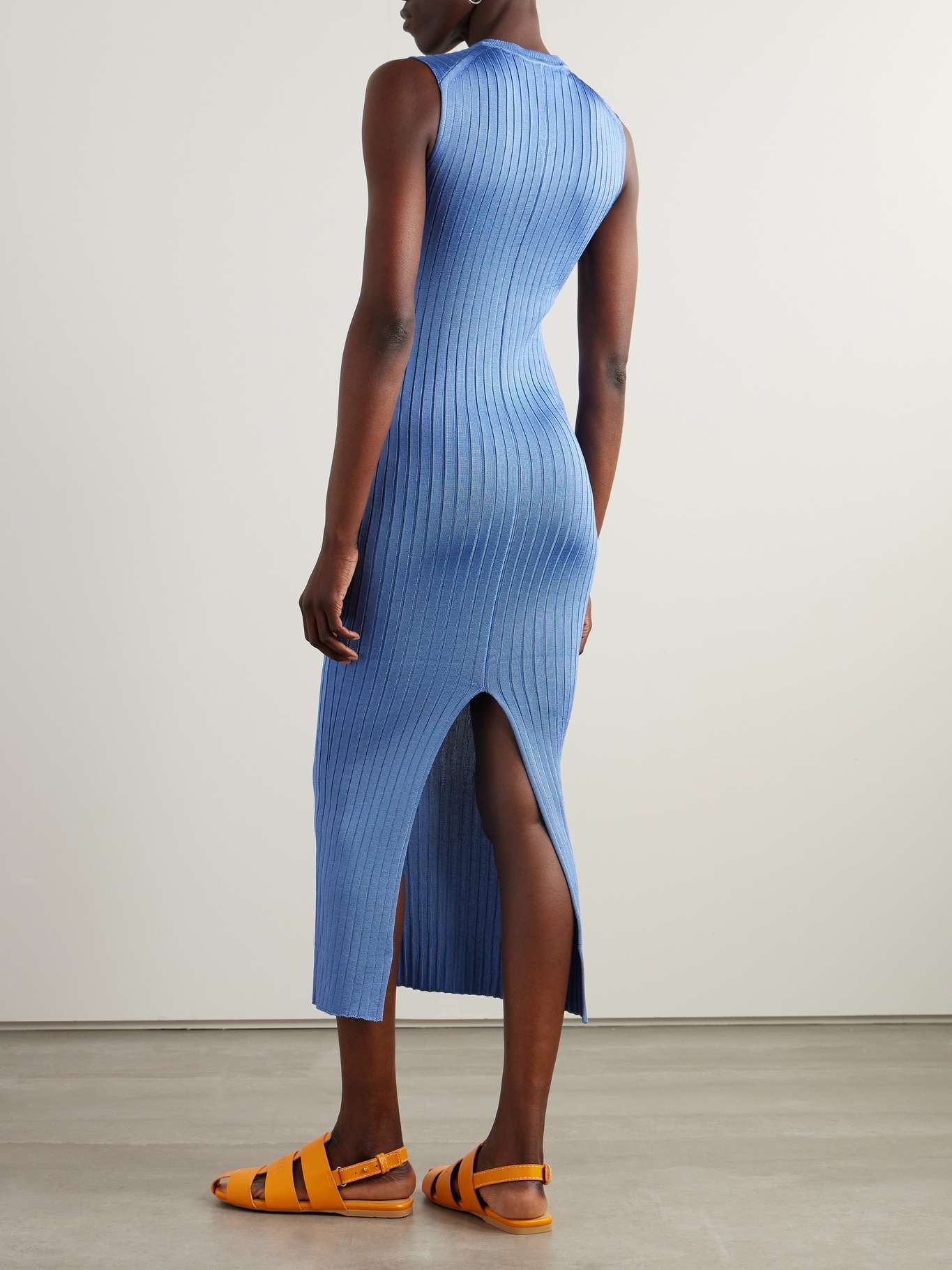 Ribbed-knit midi dress - 4