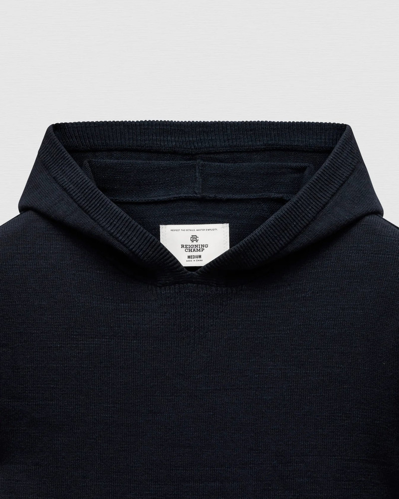 Reigning Champ Cotton Slub Laurel Hoodie Navy outlook
