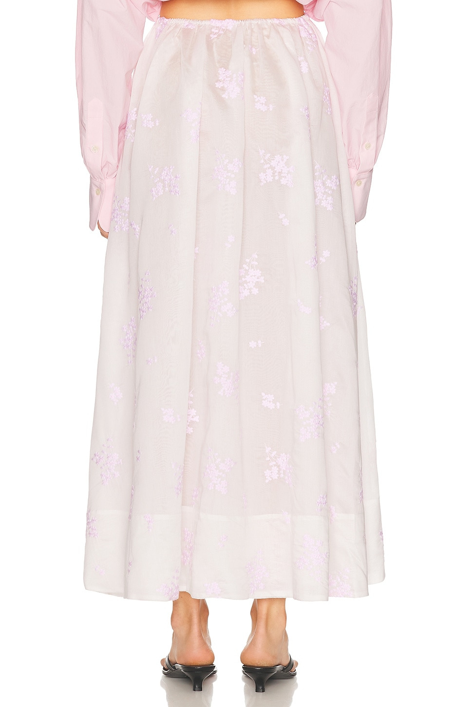 Midday Skirt in Cherry Blossom Embroidery - 4