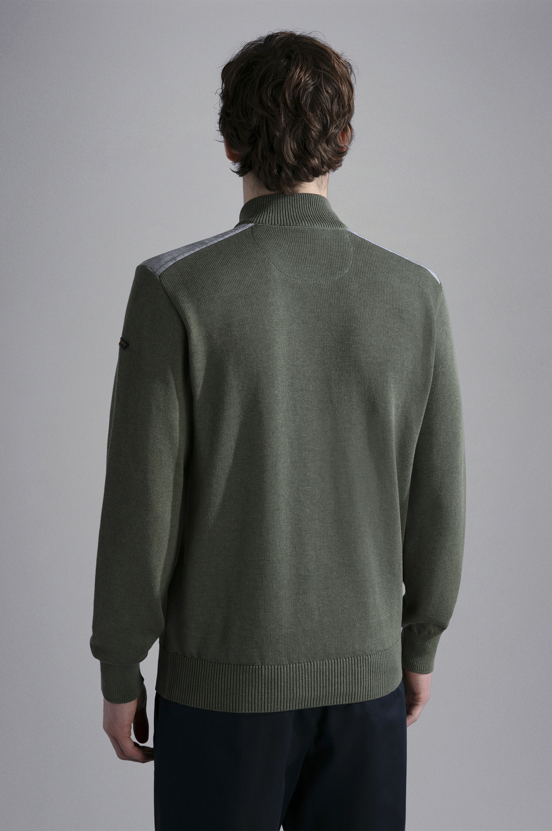 FRESCO COTTON JUMPER WITH LINEN DETAILS - 3