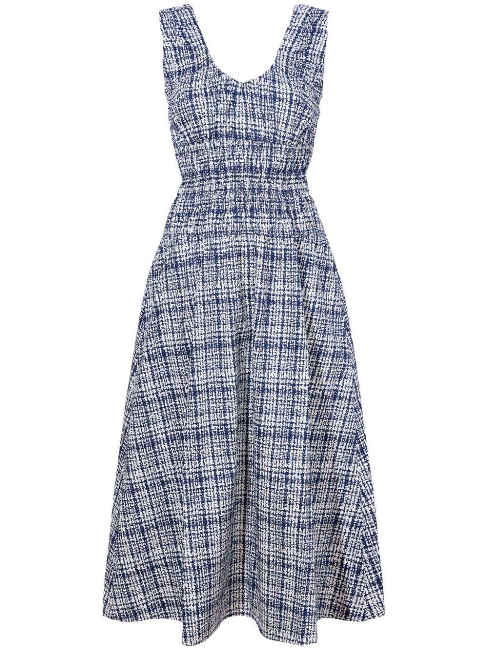 Penny check-pattern cotton dress - 1