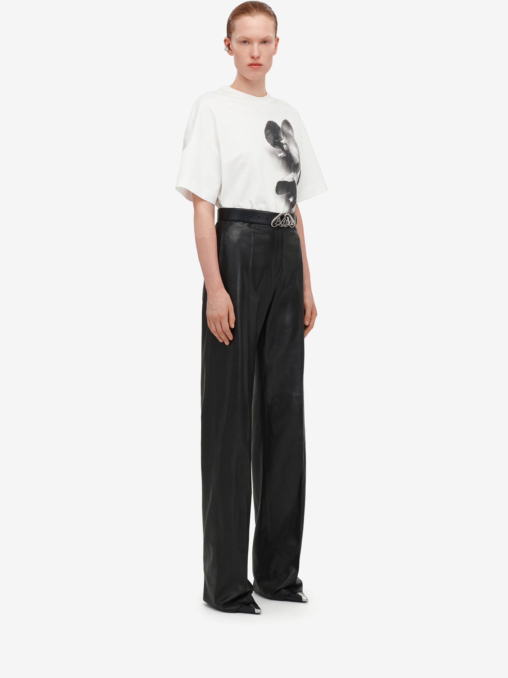 Alexander McQueen Women's Photographic Orchid Oversized T