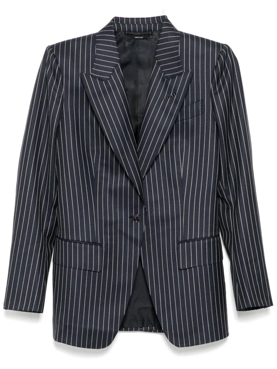Tom Ford Wool Single-Breasted Blazer Jacket - 1