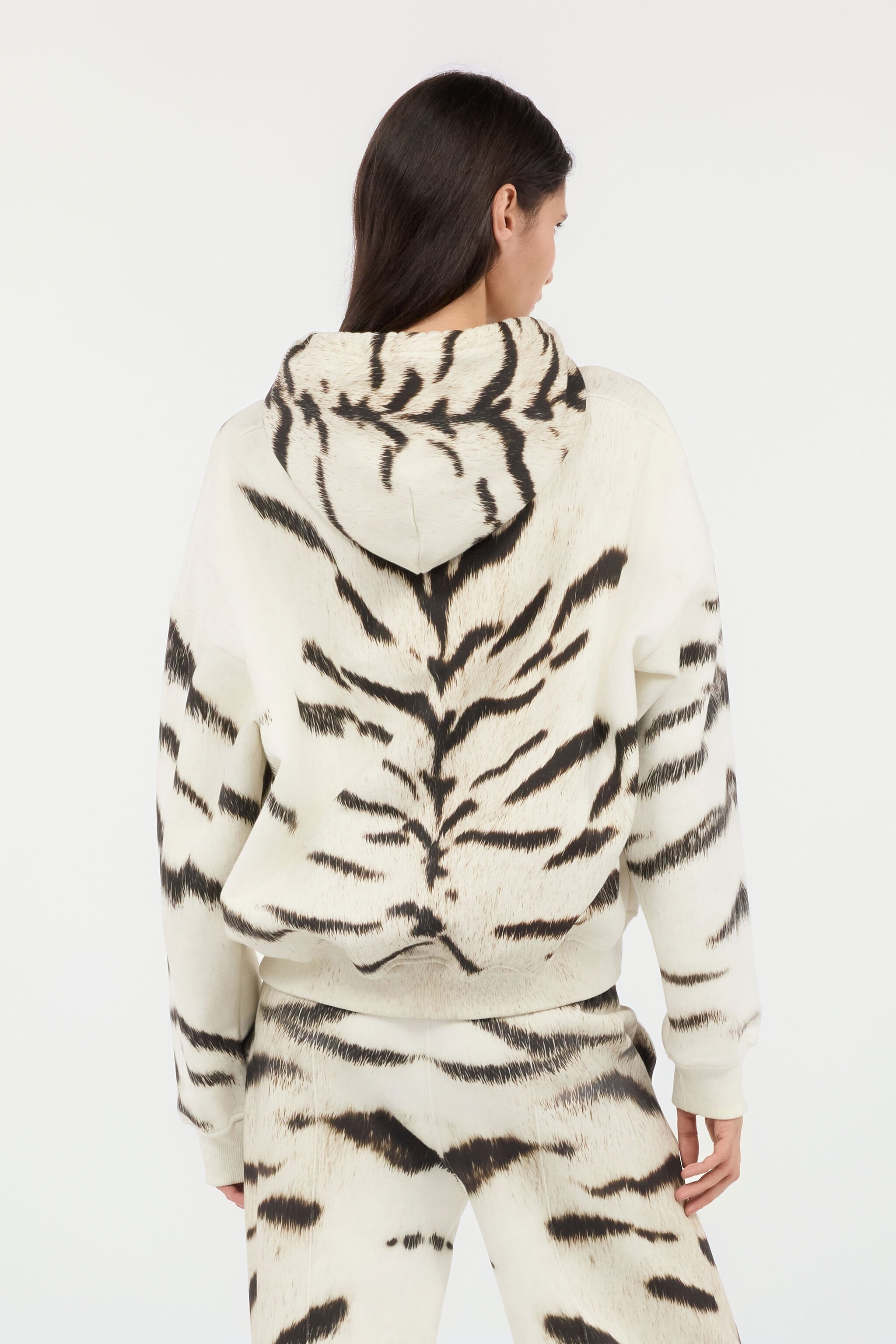 Woman Sweatshirt With White Tigresse OGAT X Roberto Cavalli Print - 4