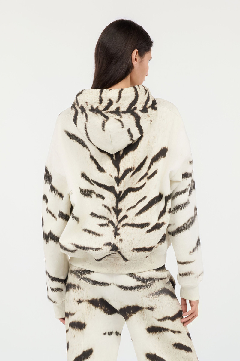 Woman Sweatshirt With White Tigresse OGAT X Roberto Cavalli Print 4