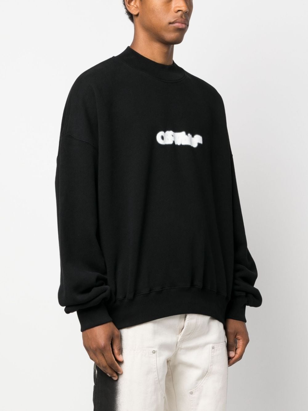 スウェット・トレーナー OFF WHITE LOGO COTTON SWEATSHIRT Off-White logo-print cotton sweatshirt | REVERSIBLE