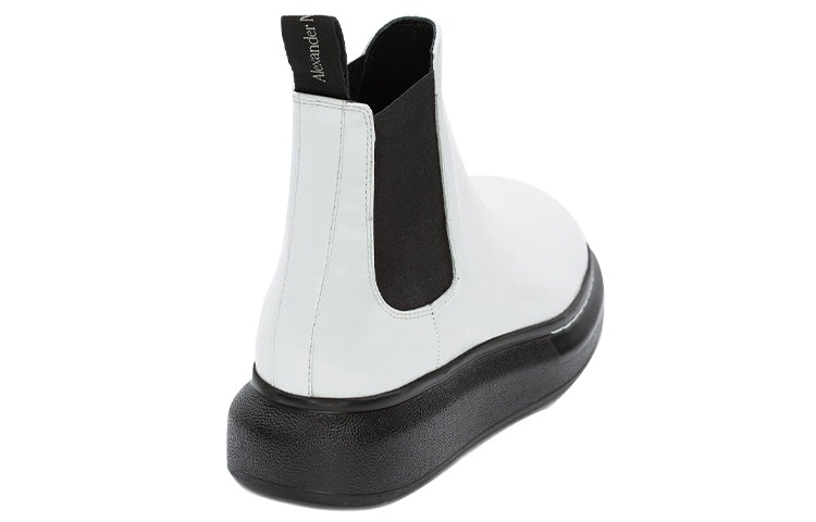 (WMNS) Alexander McQueen Hybrid Chelsea Boot 'Black White' 586398WHX529061 - 4