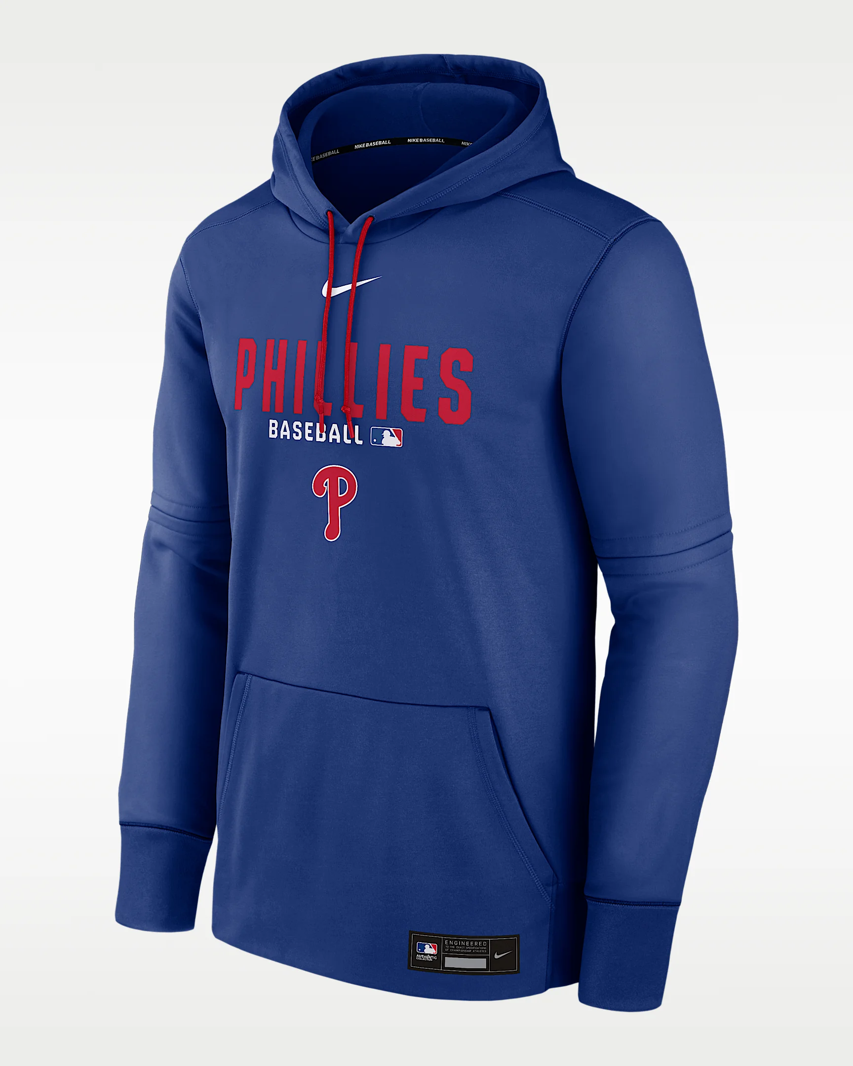 Philadelphia Phillies Authentic Collection Men's Nike Therma MLB Pullover Hoodie - 1