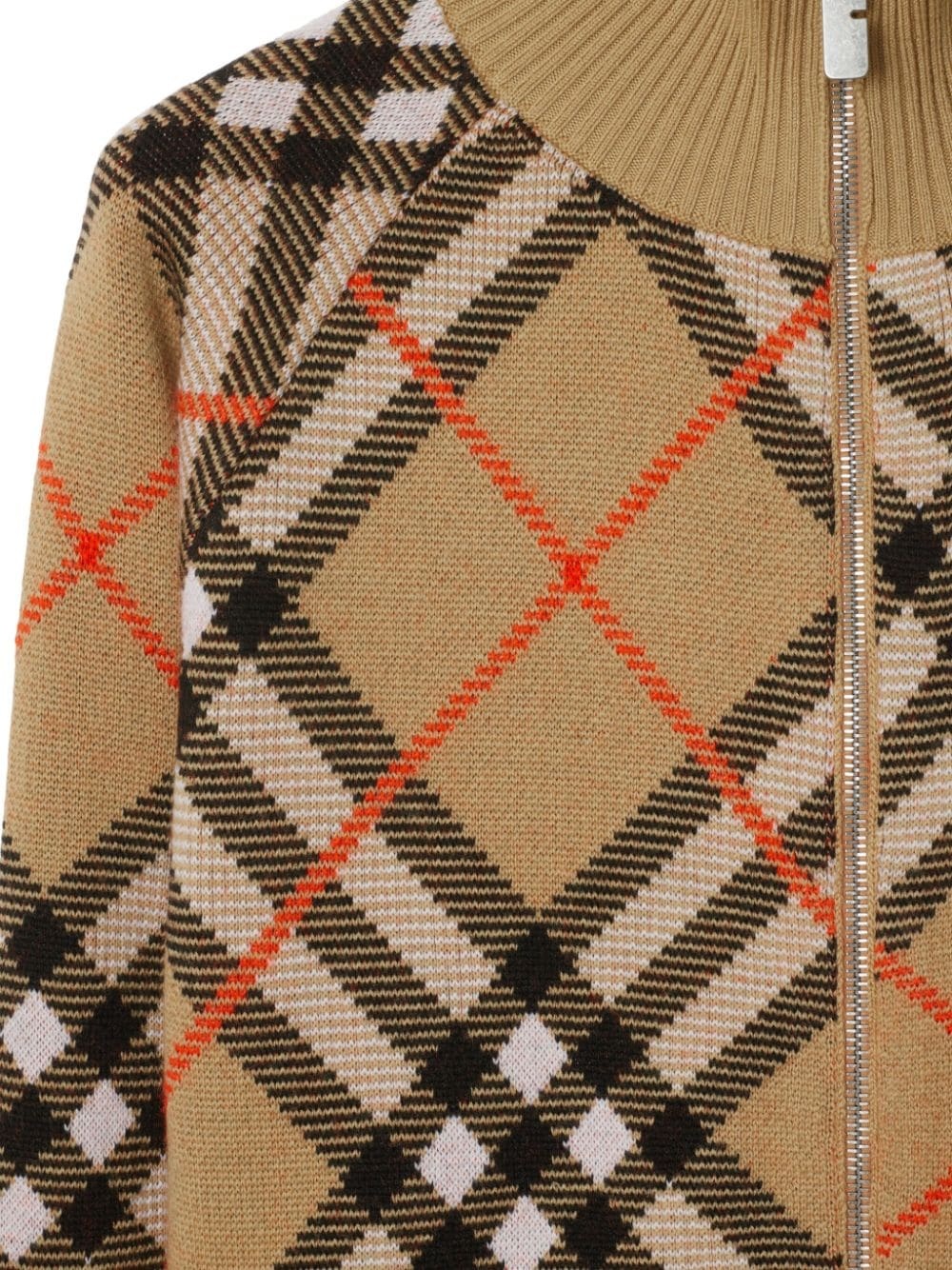 check-pattern cardigan - 5