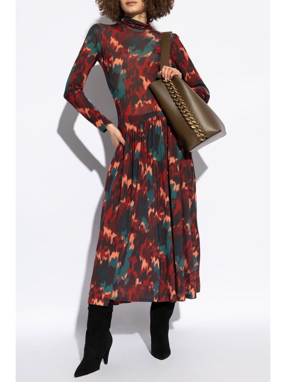 Fernanda graphic-print long-sleeve dress - 2