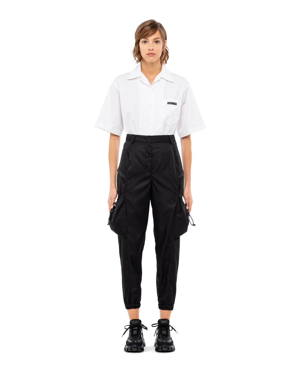 Re-Nylon gabardine trousers - 2