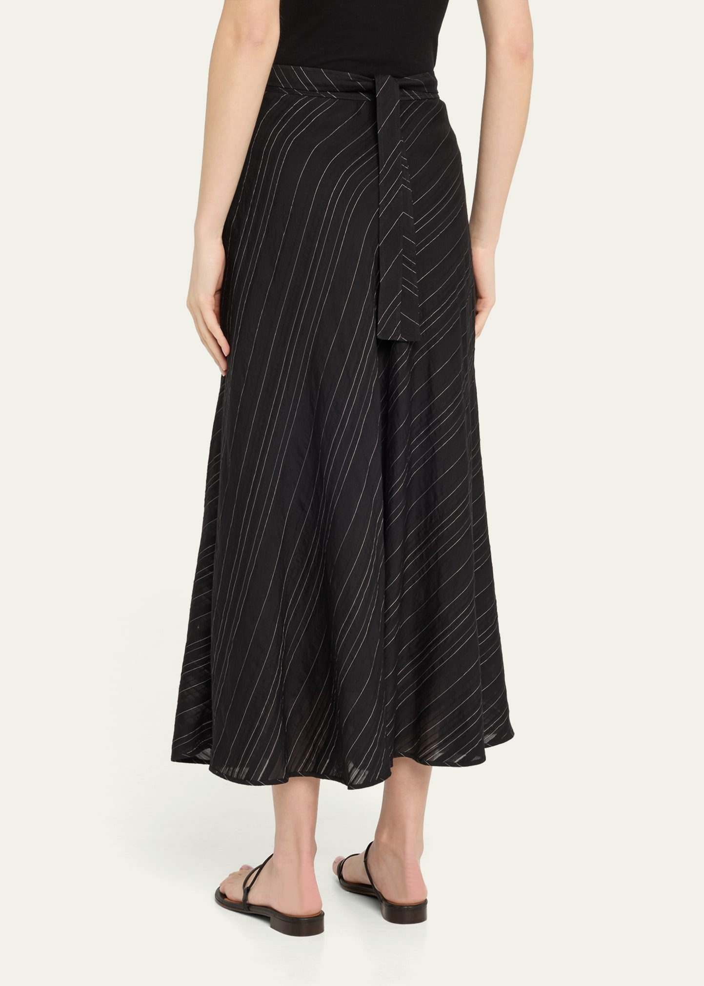 Kaia Woven Stripe Midi Skirt - 3