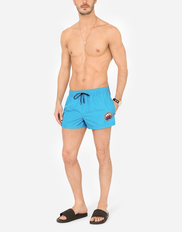 Short swim trunks with Dolce&Gabbana print - 2