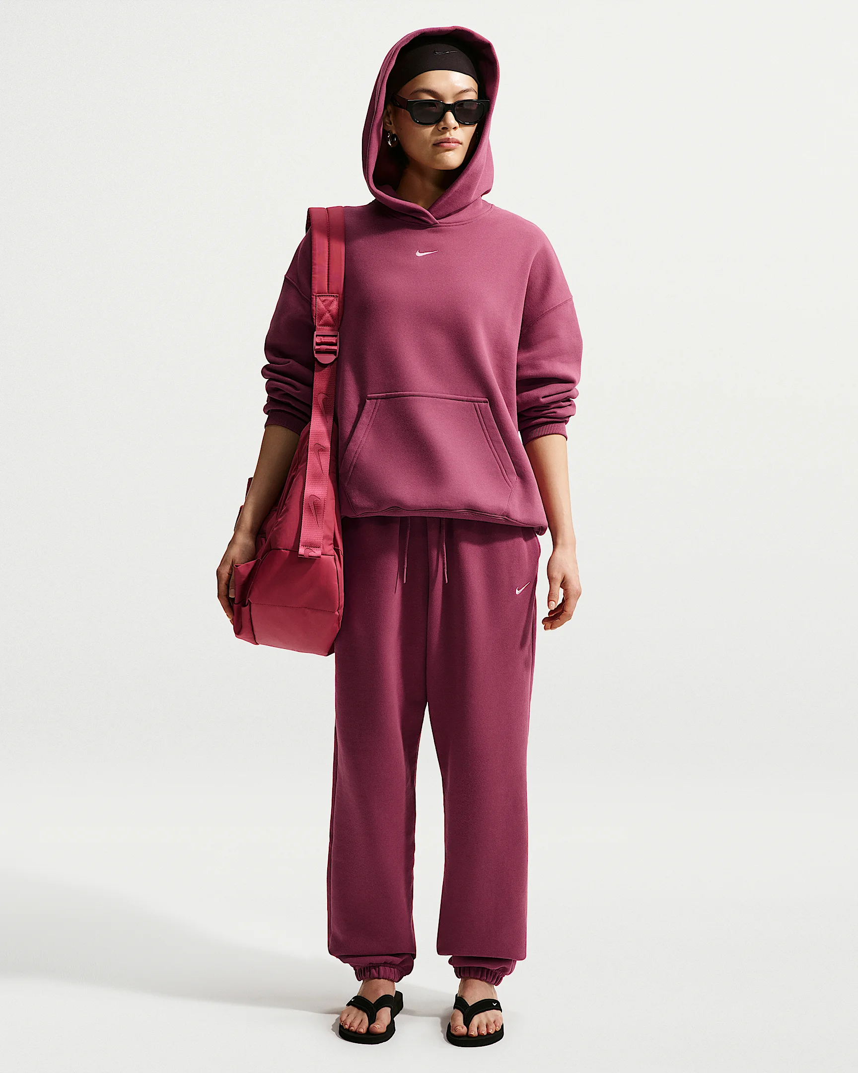 Nike Studio Fleece Medium Weight Women's High-Rise Oversized Cuffed Pants - 1