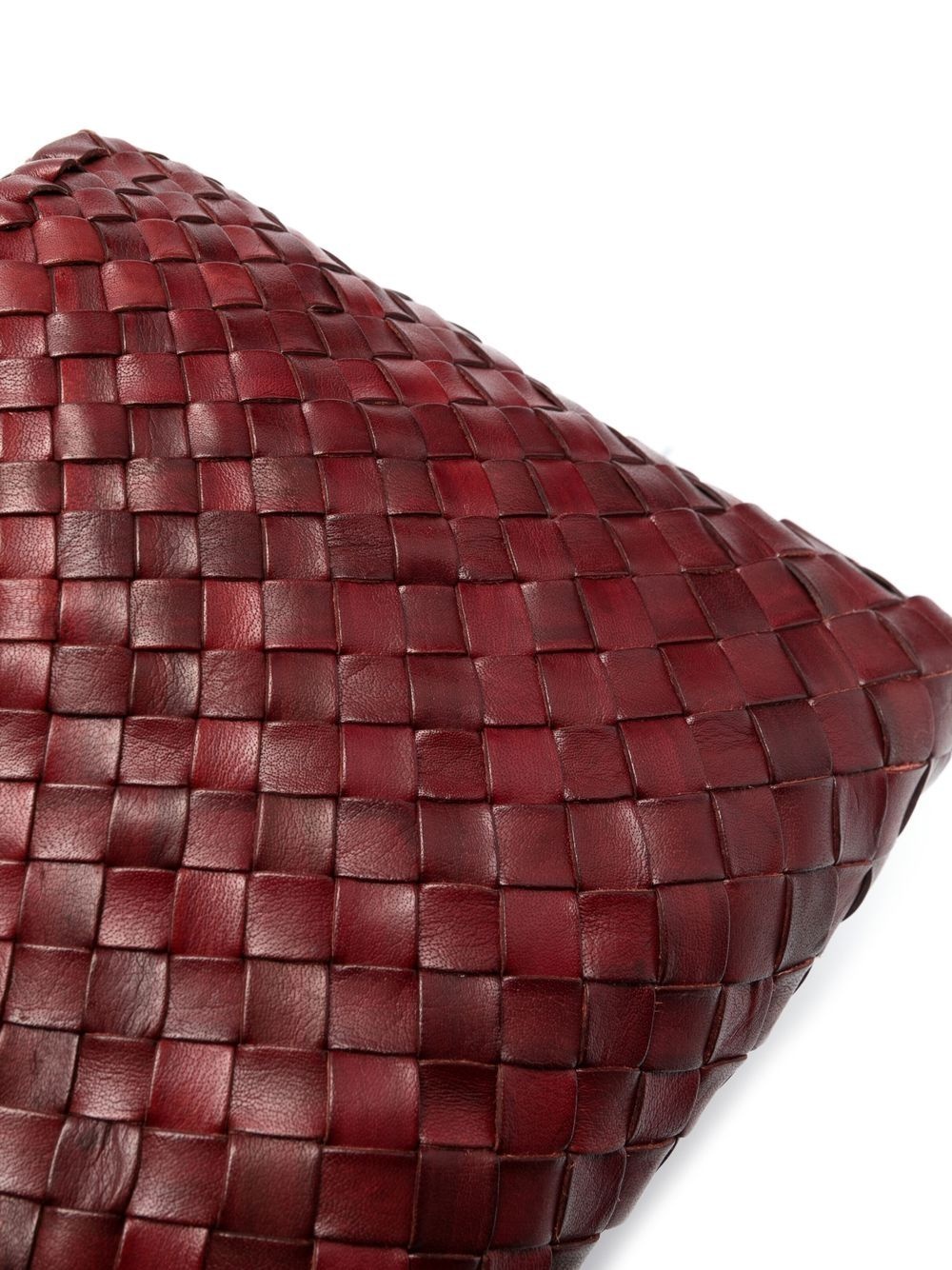 woven leather shoulder bag - 4
