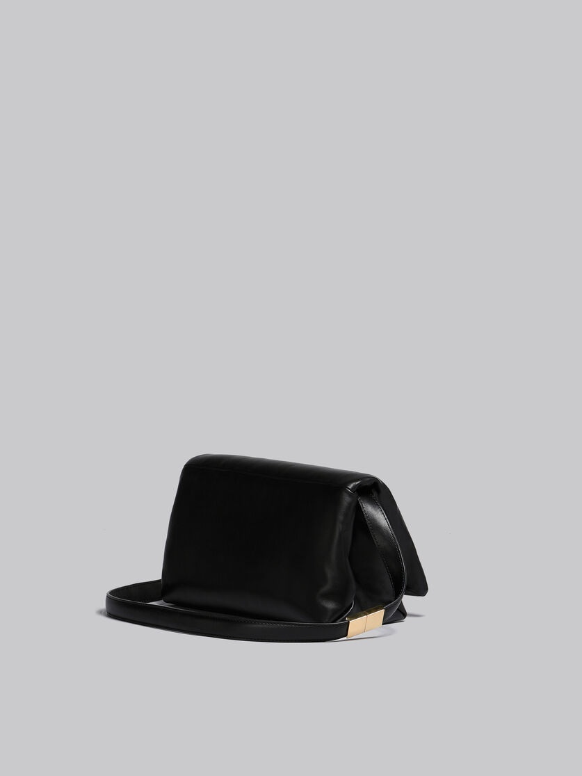 BLACK LEATHER PRISMA SHOULDER BAG - 2