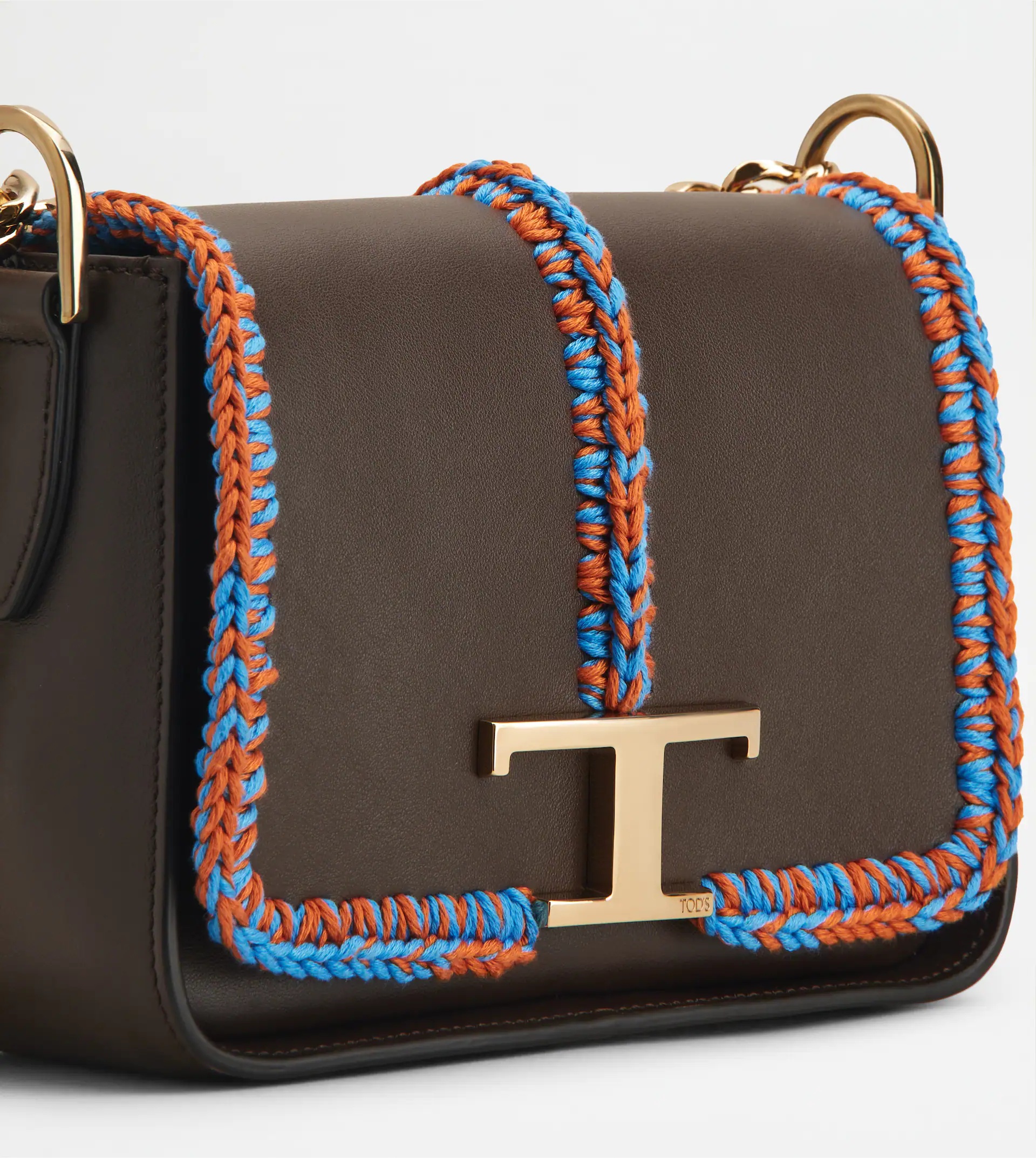 TIMELESS CROSSBODY BAG IN LEATHER MINI - BROWN - 5