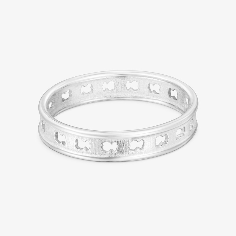 TOUS Silver TOUS Bear Row ring with bear silhouettes outlook