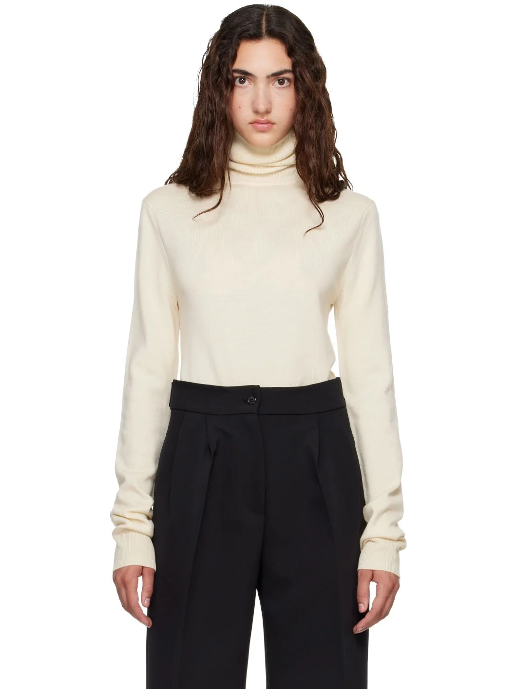 Yellow Eve Thin Turtleneck Sweater - 1