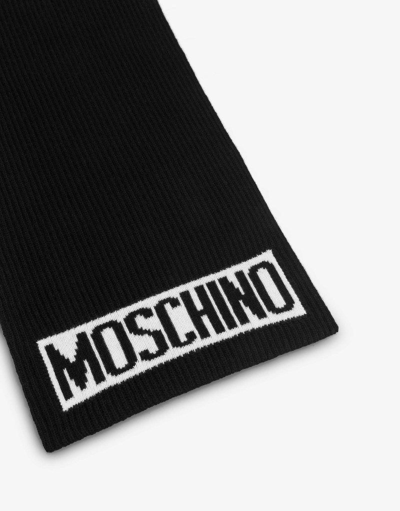 Moschino KNIT SCARF WITH LOGO outlook