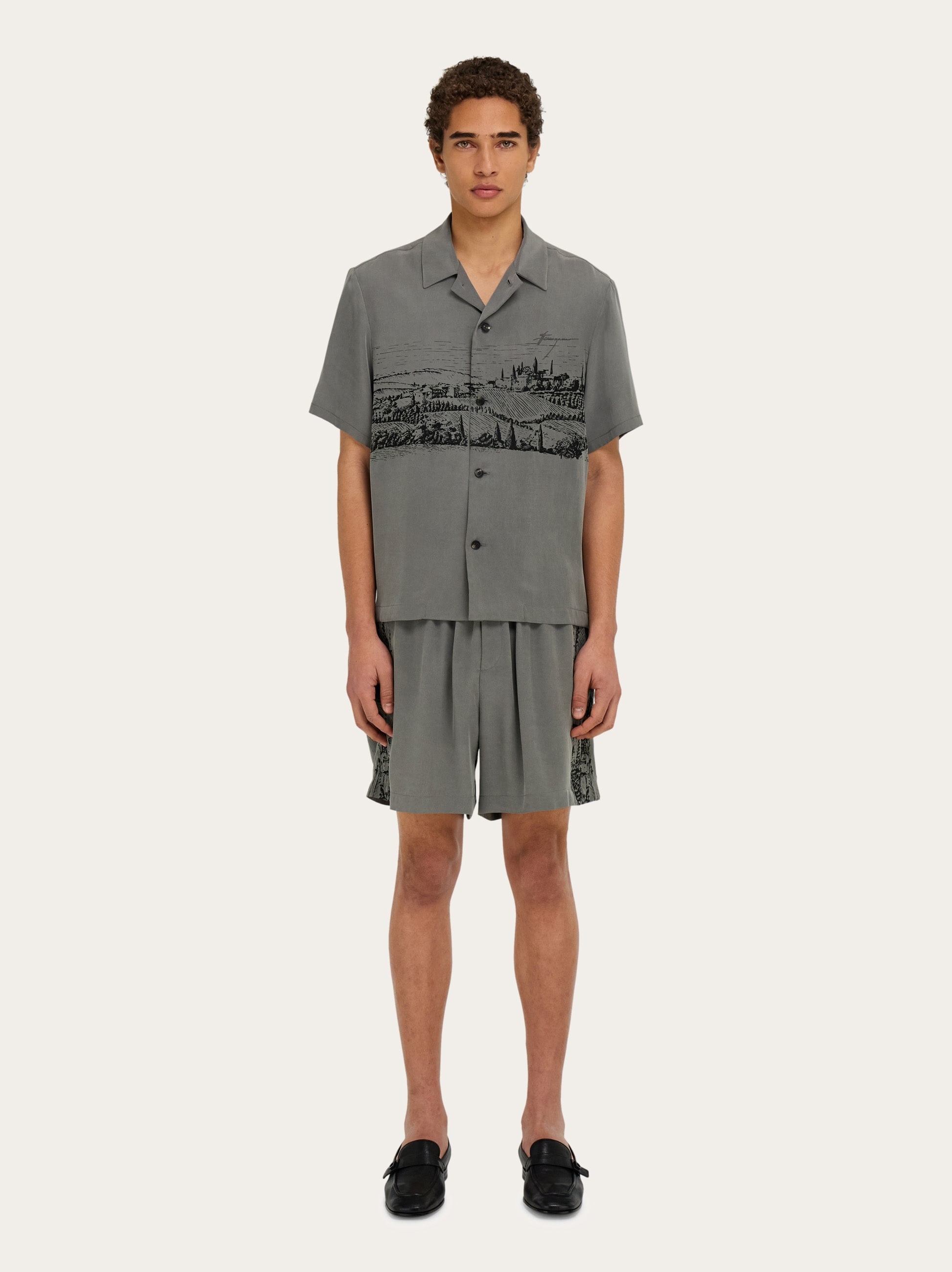 Back to Earth - Tuscany print silk shirt - 5