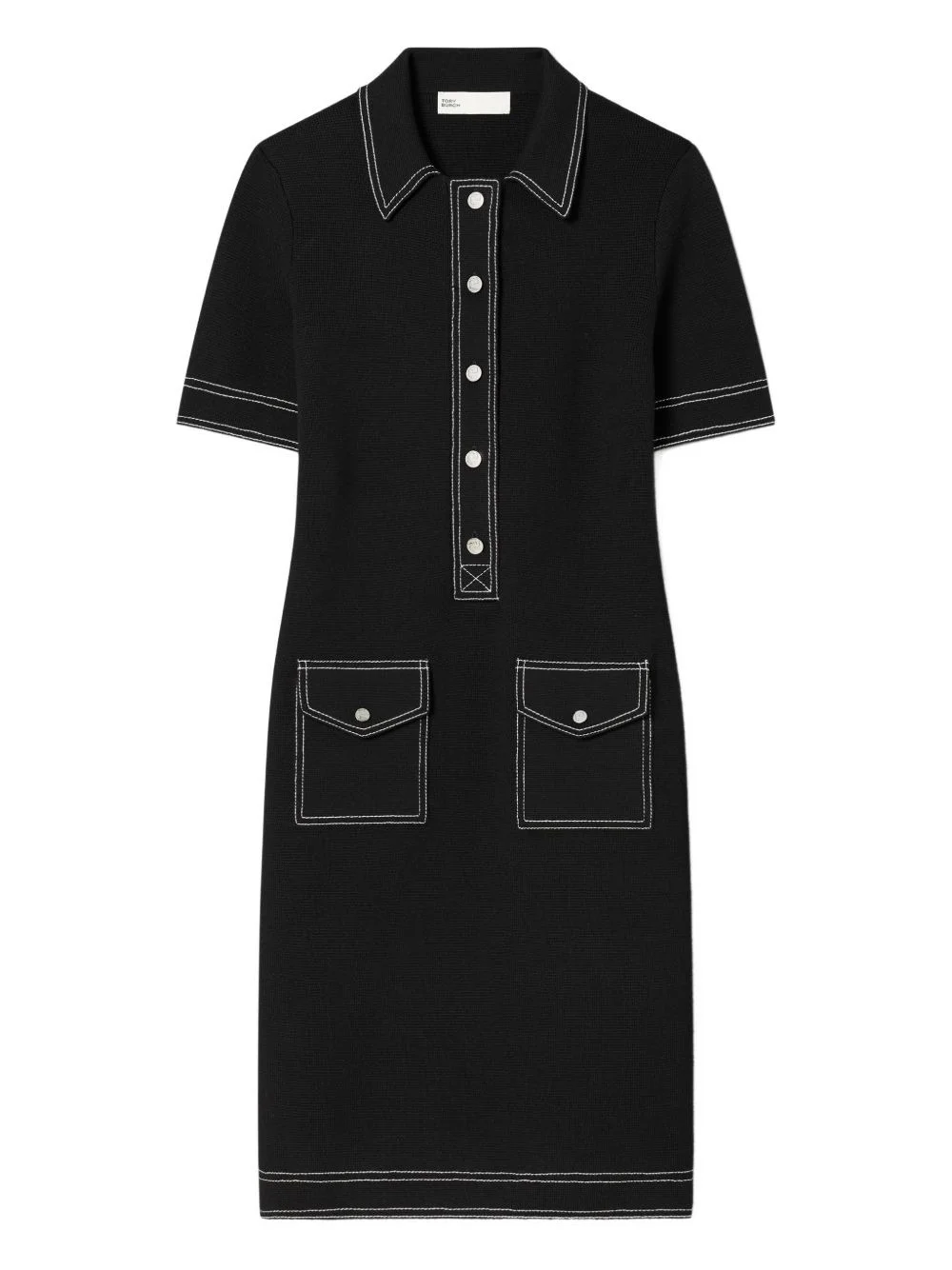 topstitch mini dress - 1