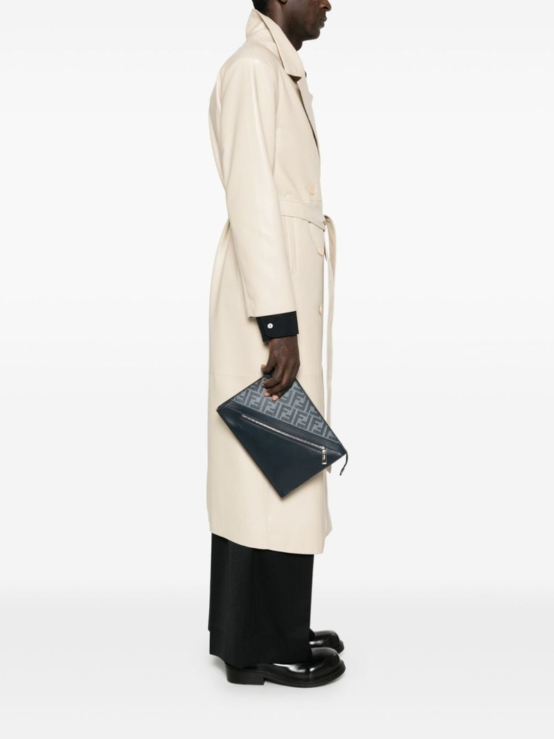 FENDI Diagonal leather clutch bag outlook