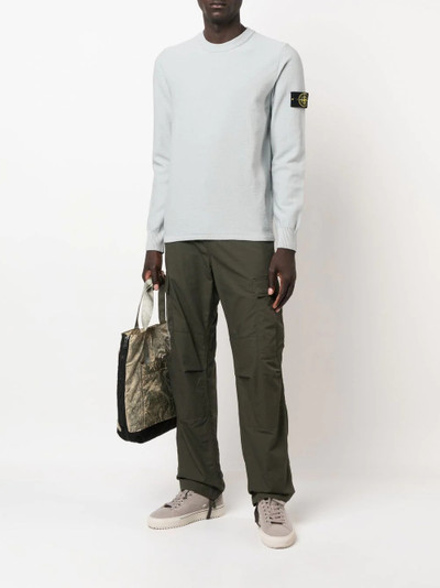 Stone Island compass-patch crew-neck jumper outlook