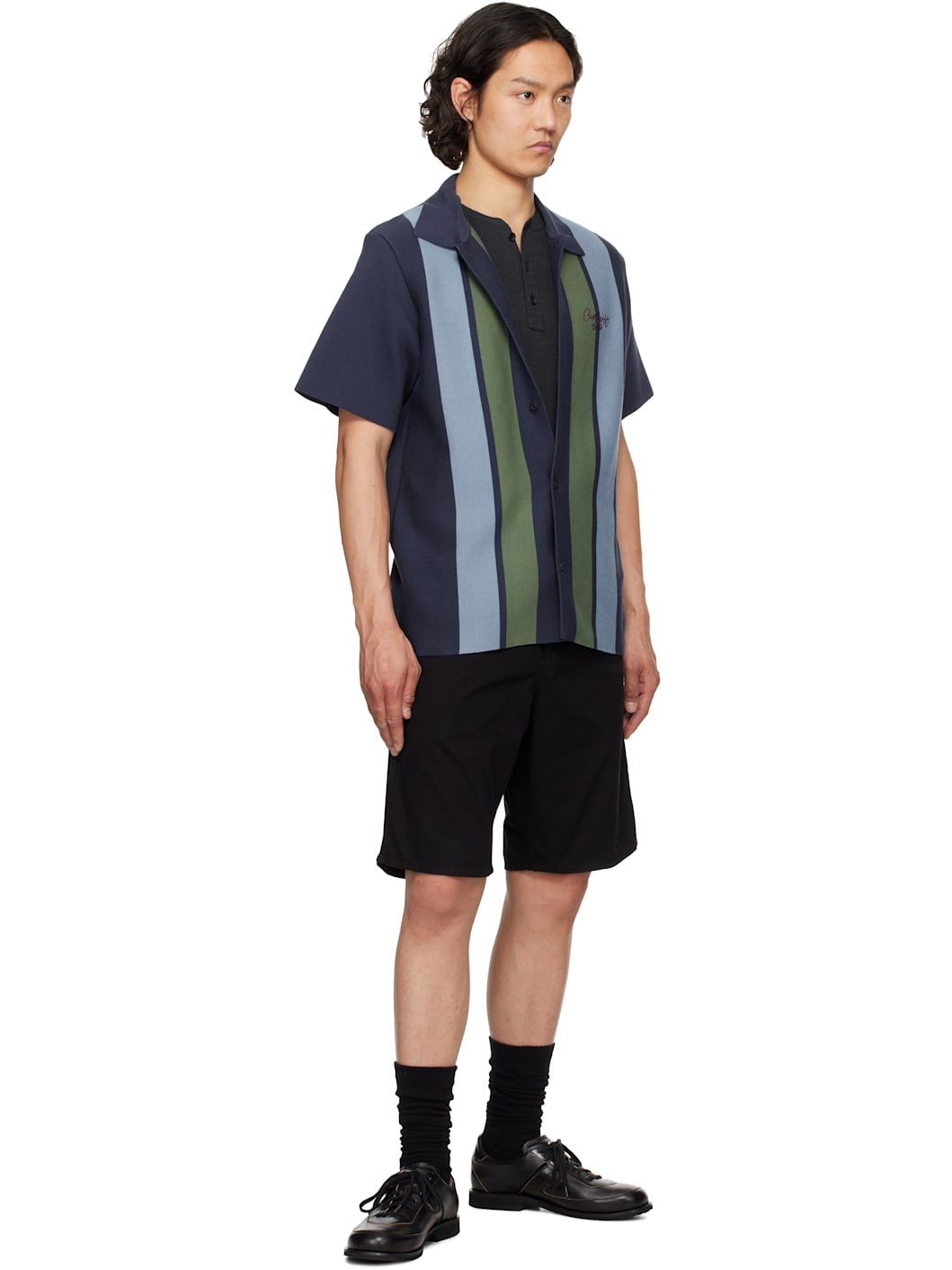 Black Single Knee Shorts - 4