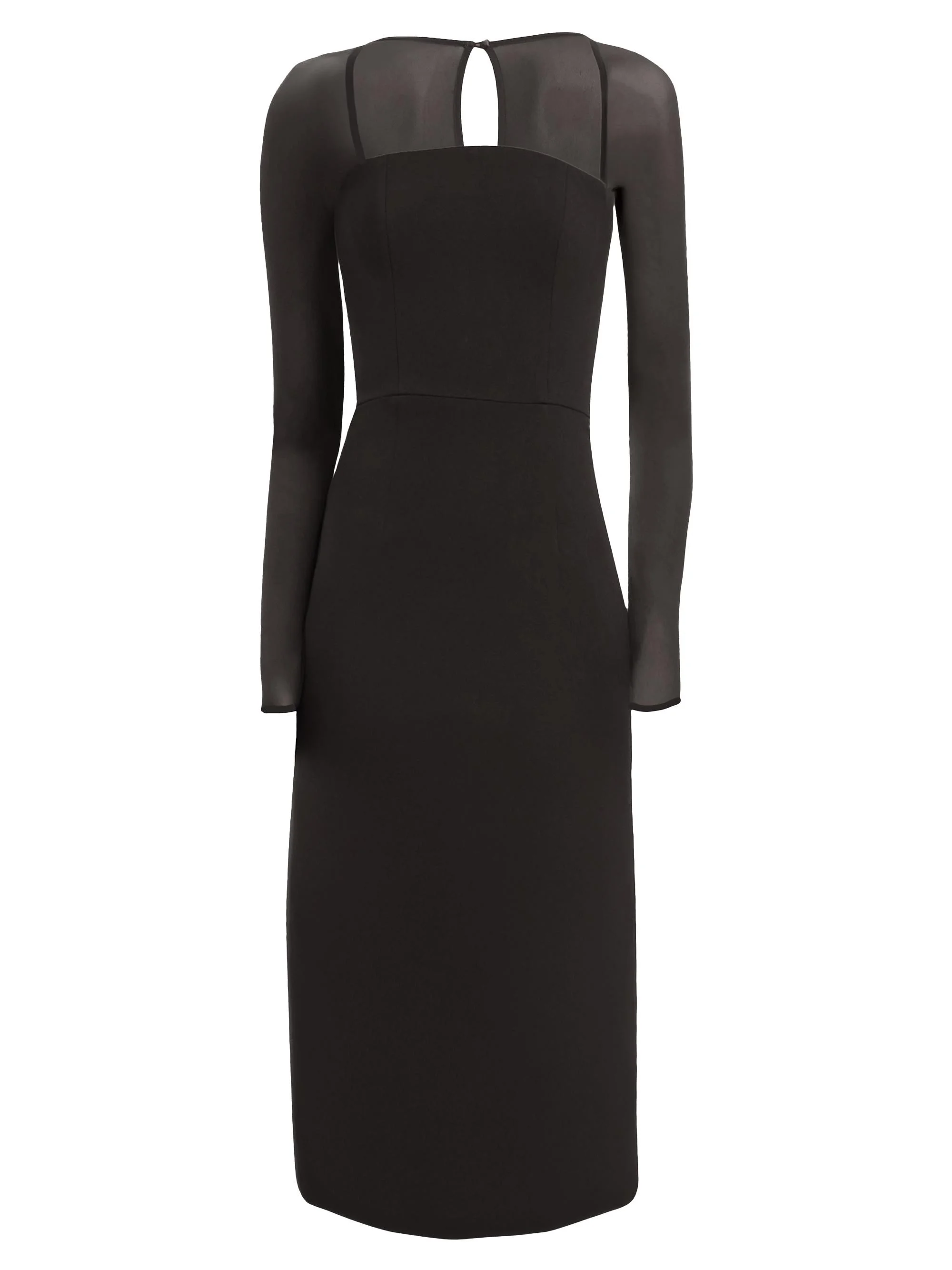 Women's Maxine Sheer Sleeve Cocktail Dress - Black - 1