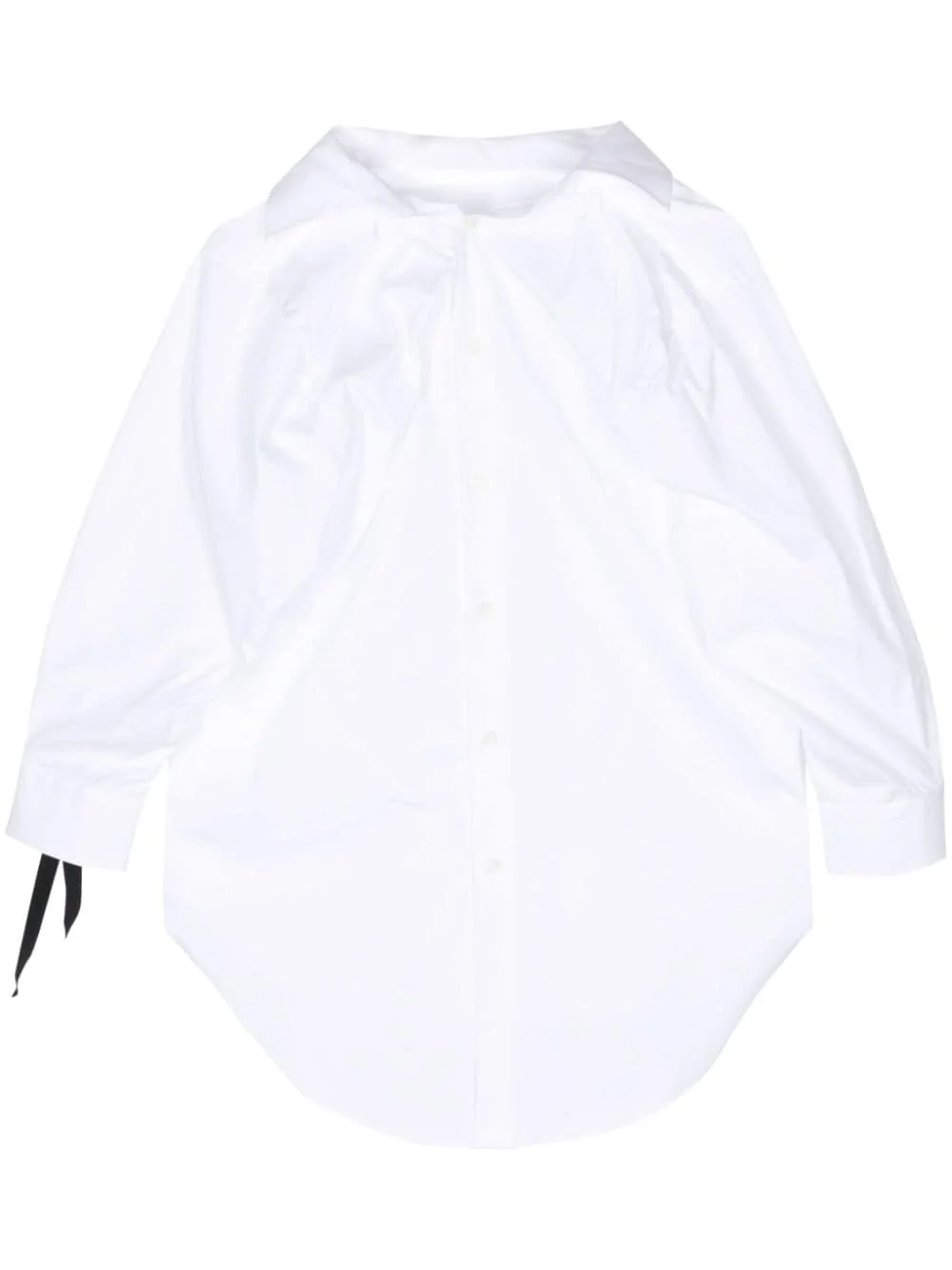 draped cotton-poplin shirt - 1