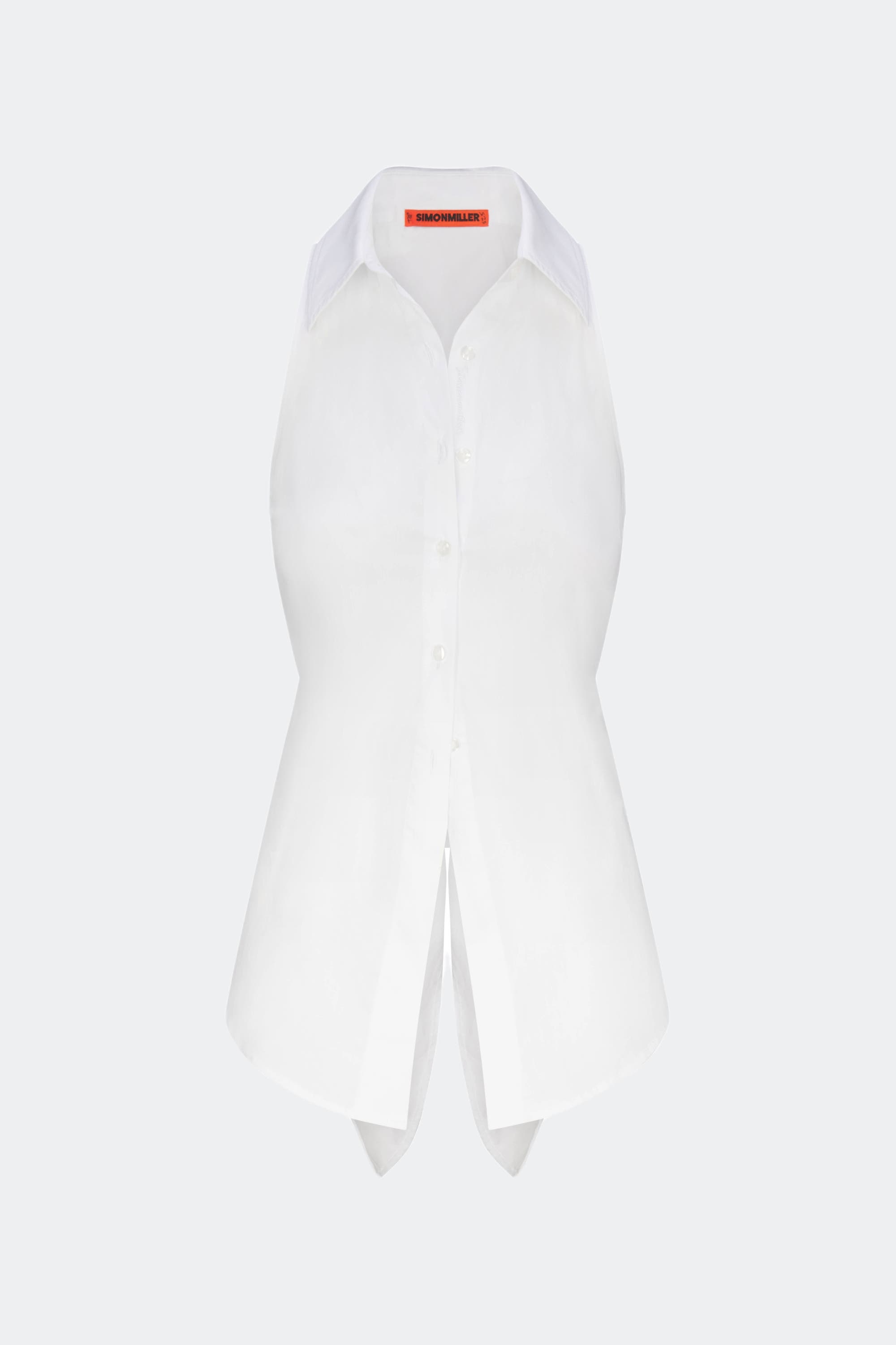 SIMONMILLER Loch Sleeveless Poplin Button Up in Macadamia at Nordstrom - 2