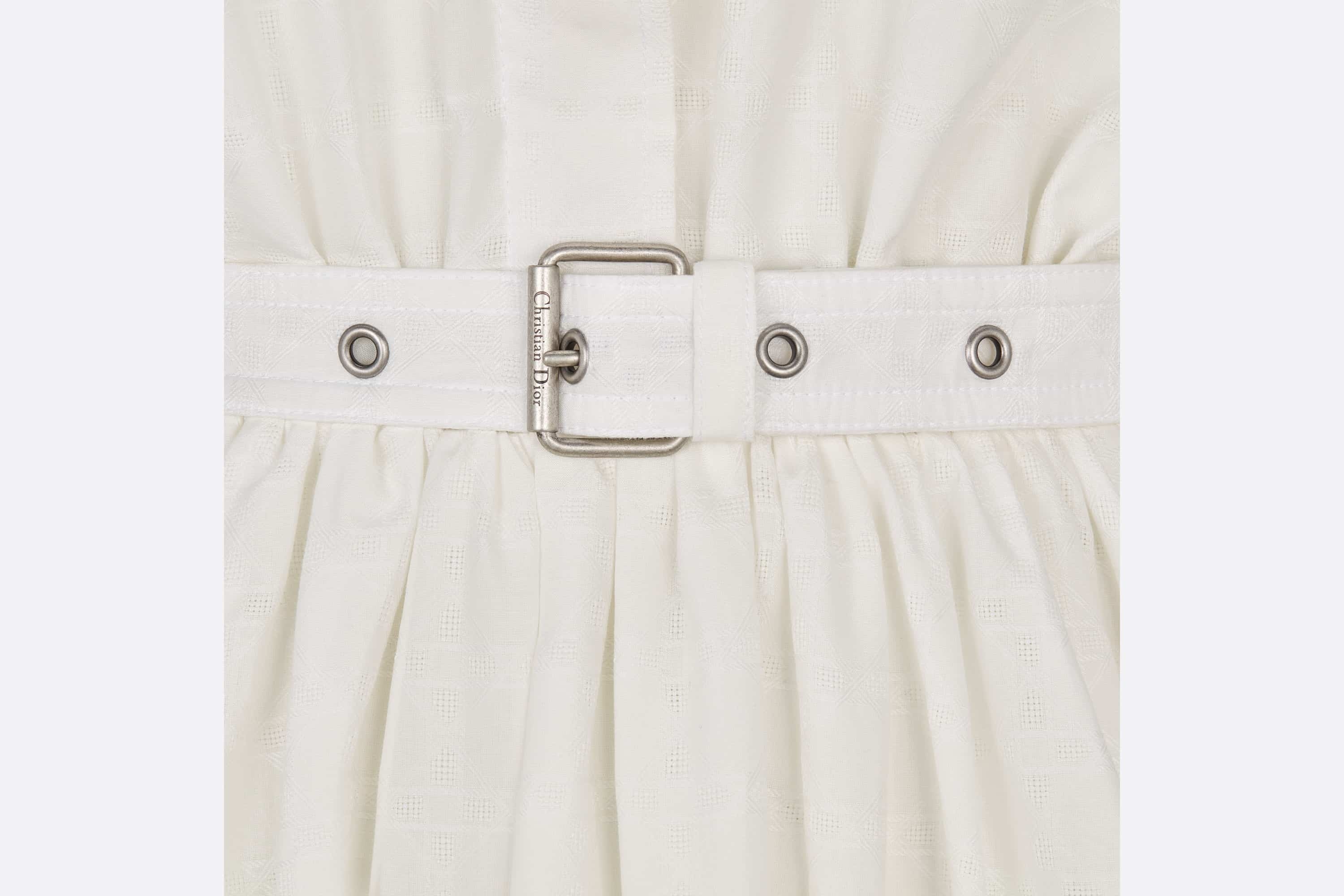 Mid-Length Belted Macrocannage Dress - 3