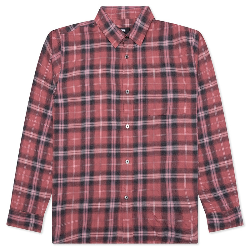 BEACH PLAID SHIRT - RED - 1