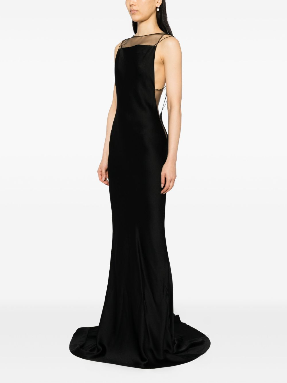 Hammered satin gown - 3