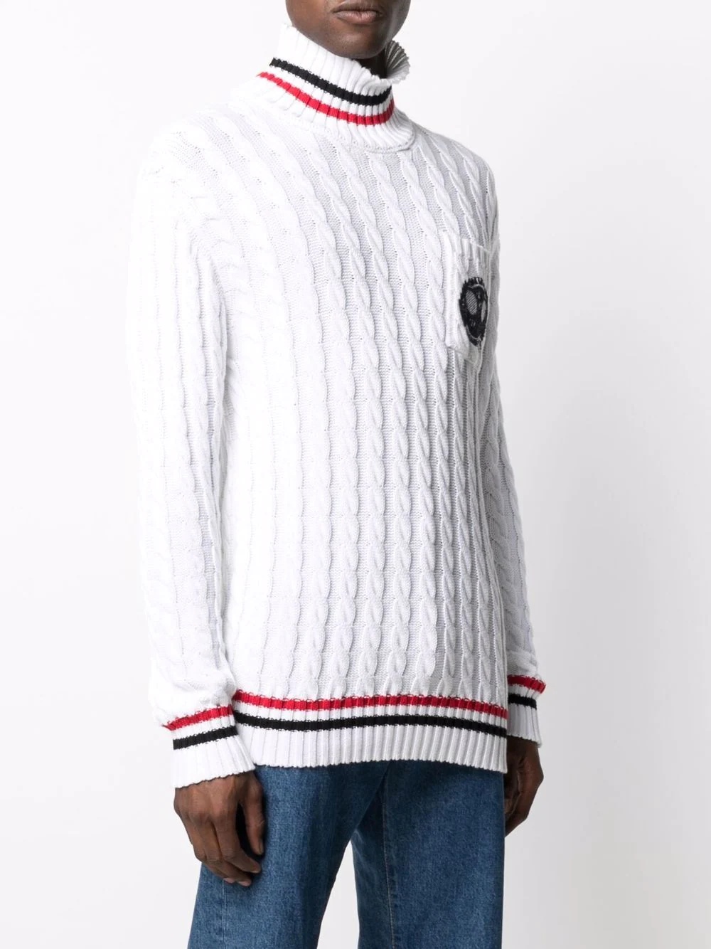 cable knit pocket jumper - 3