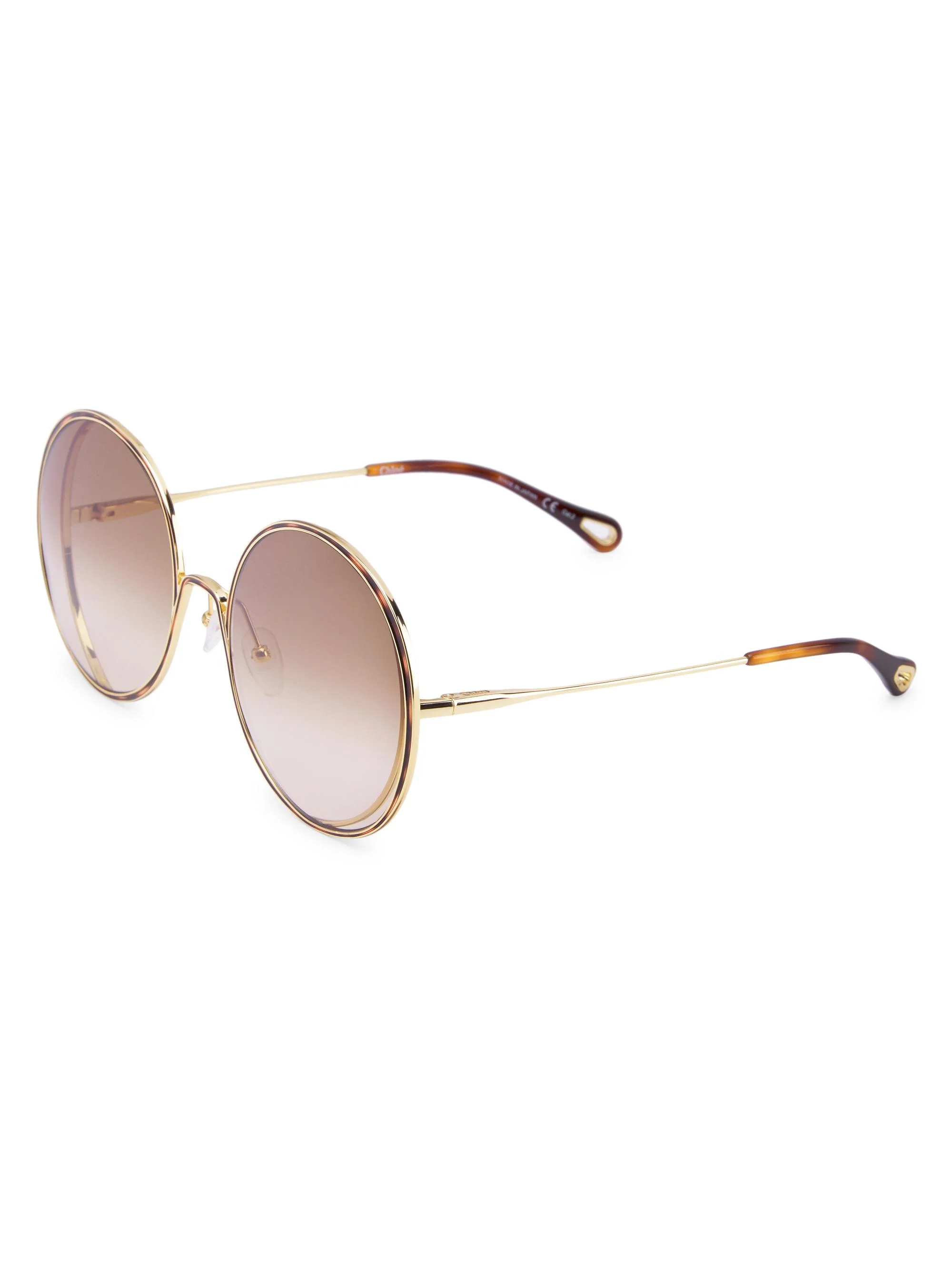 Women's 61MM Metal Round Sunglasses - Gold - 1