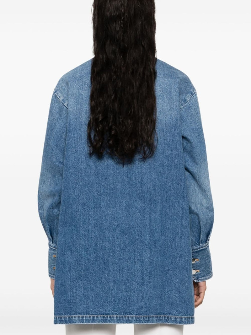 side-buttoned denim blouse 4
