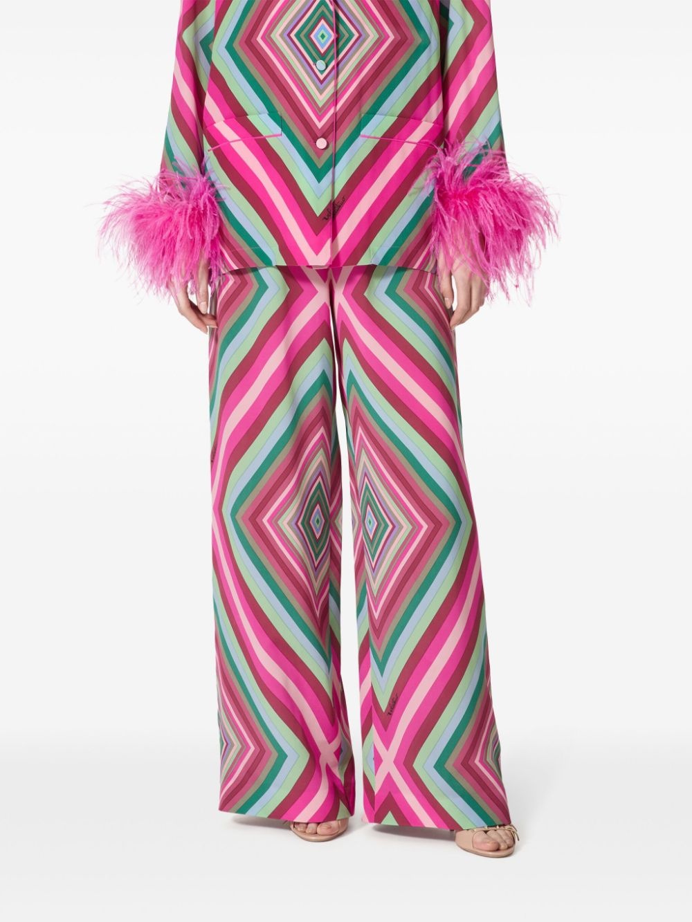geometric-print palazzo pants - 3