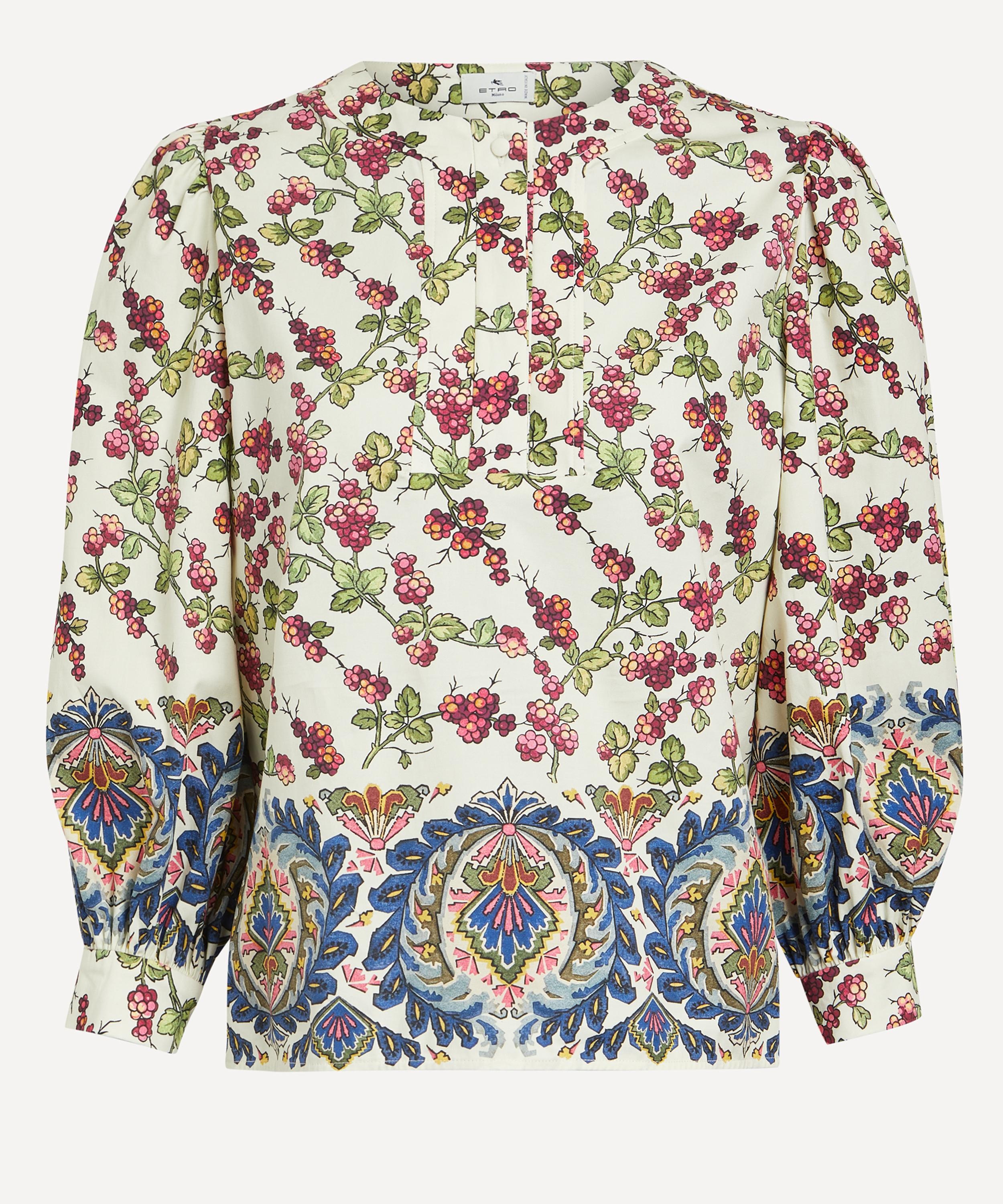 Berries-print long-sleeve top - 1