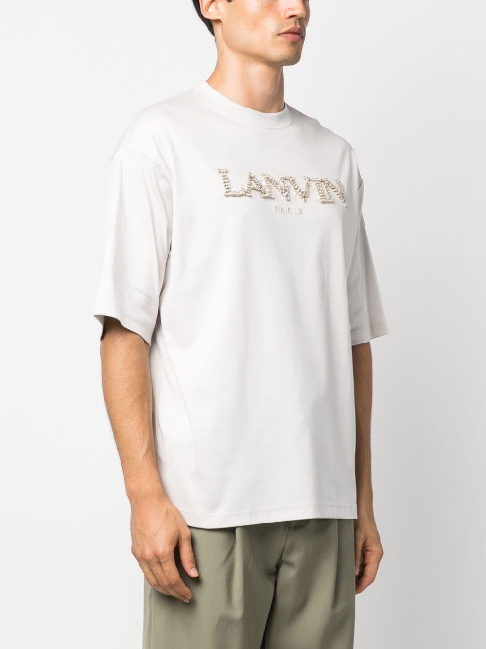 logo-embroidered cotton T-shirt - 3