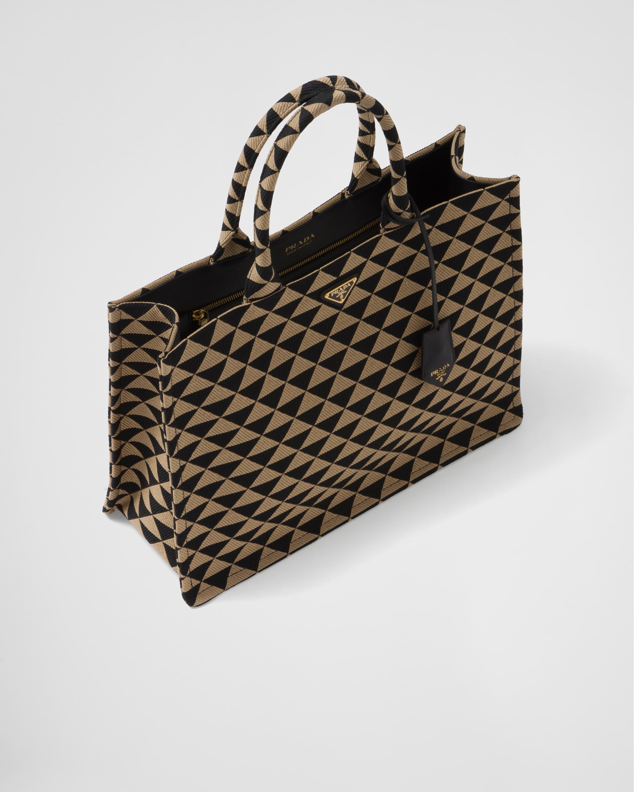 Prada Symbole embroidered fabric tote bag - 3