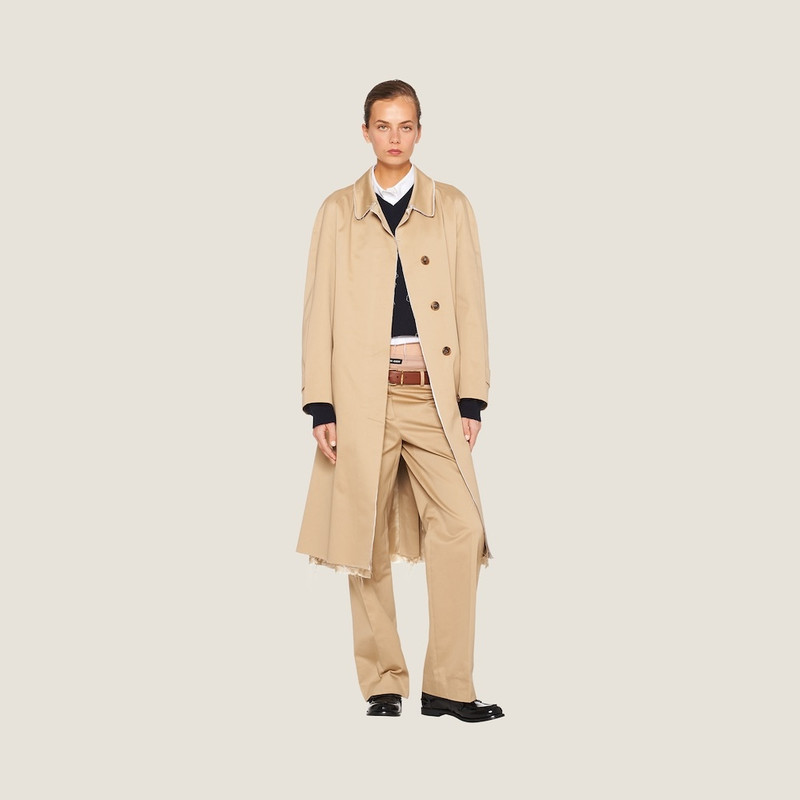 Miu Miu Single-breasted chino coat outlook