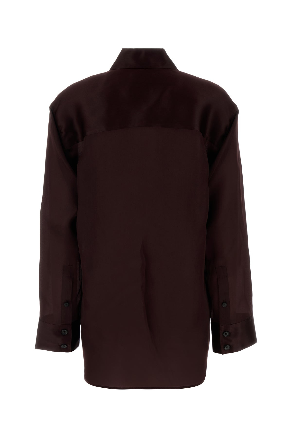 Aubergine silk Matteo shirt - 2