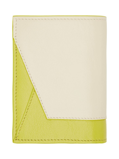 Marni Off-White & Green Bifold Wallet outlook